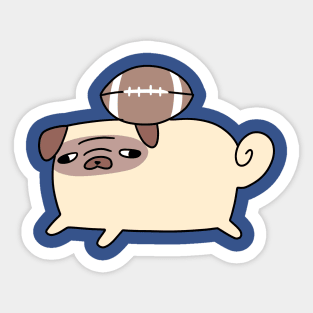 Football Pug Sticker